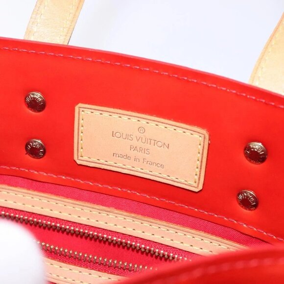 LOUIS VUITTON Monogram Vernis Reade PM Hand Bag Red Rouge M91088 LV Auth 133099 - Picture 13 of 16